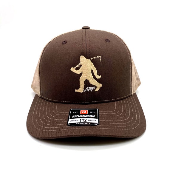 Fishing Bigfoot by Alex Rudd Fishing ARF Sasquatch Embroidered Logo Trucker  Caps and Hats 