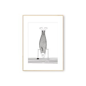 Abstract Lines, Illustration Printable Drawing, Monochromatic Wall Decor, Black and White Drawing, Digital Art Print | SURREAL, YESICAN
