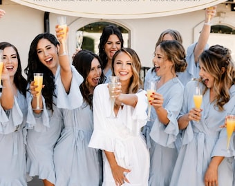 Bridesmaid Robes | Bridal Party Robes | Wedding Robes | Bridesmaid Gifts | Bride Robe | Getting Ready Robes | Ruffle Robe (Ruffle Robe)