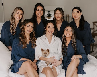 Wedding Bridesmaid Robes | Bridesmaid Gifts | Bridal Party Robes |Personalized Wedding Bridal Robes | Bridesmaid Proposal (Ruffle Robe)