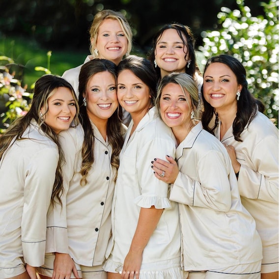 Wedding day pajamas sales