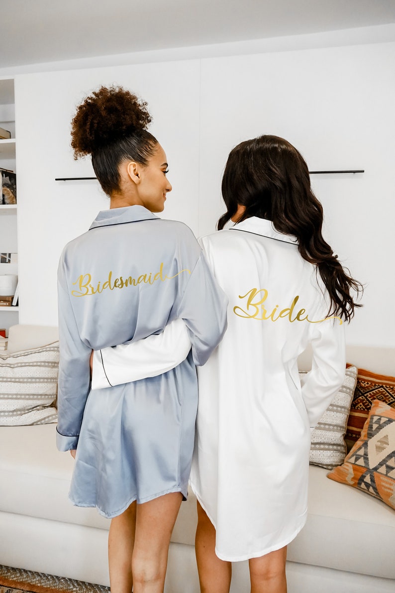 Bridesmaid Sleep Shirts/ Bridal Party Wedding Getting Ready Etsy