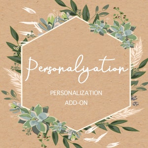 Personalize Add- On