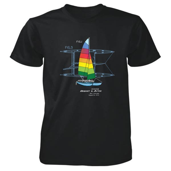 Hobie Catamaran Patent Tshirt // Patente de vela // Diseño de patente // Regalo de patente // Regalo de marinero // Patente náutica