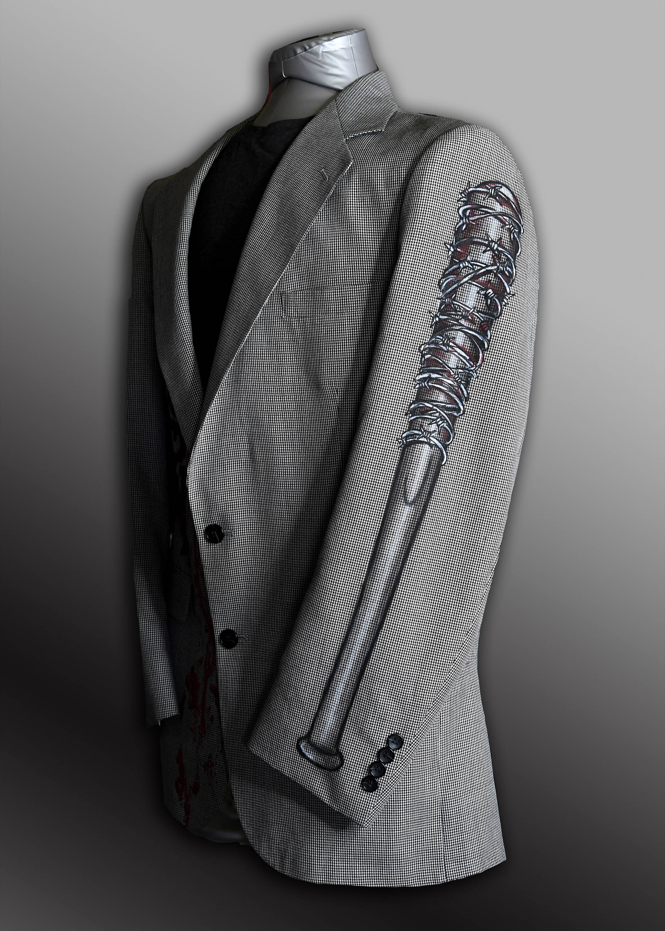 The Walking Dead Negan Jeffrey Dean Morgan Motorcycle Jacket – Black Leather, Men's