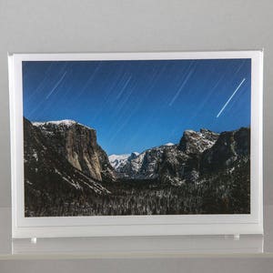 Yosemite Valley with Startrail, Yosemite National Park - Greeting Card