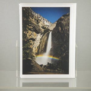 Yosemite Falls with Moonbow, Yosemite National Park - Greeting Card
