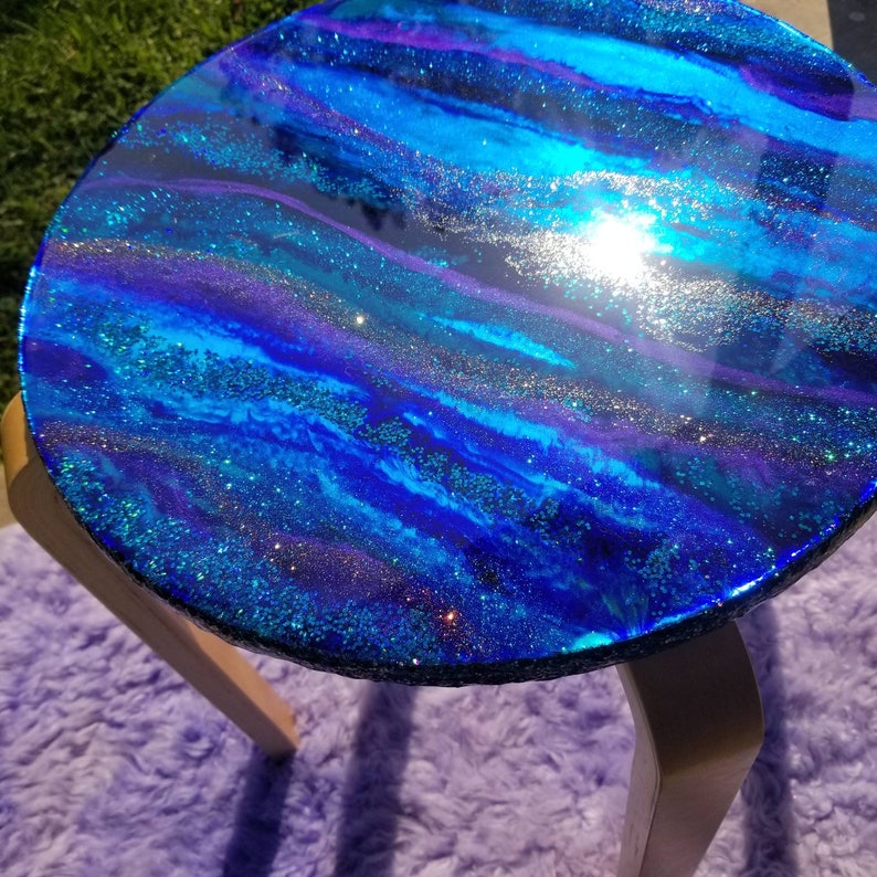 Resin geode decorative tables. Etsy