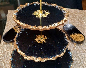 Extra Large Resin Cupcake Towers/ Wedding Decor/ 3 tiered trays
