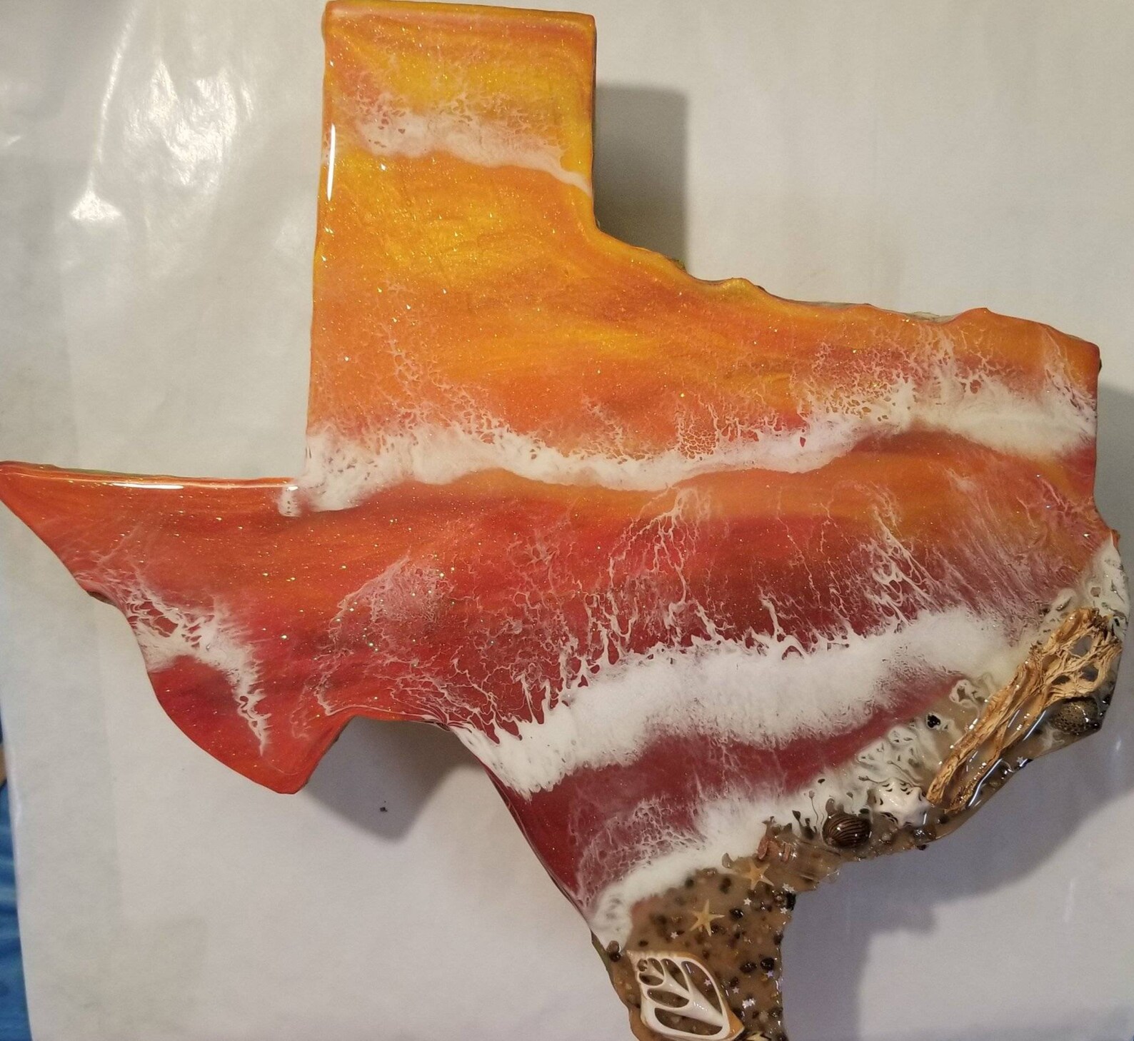 Texas resin art on wood. Etsy