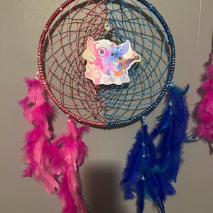 stitch angel love Dreamcatchers handmade valentines gift ‘12 rings afbeelding 2