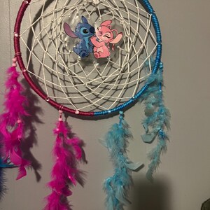 stitch angel love Dreamcatchers handmade valentines gift ‘12 rings afbeelding 7