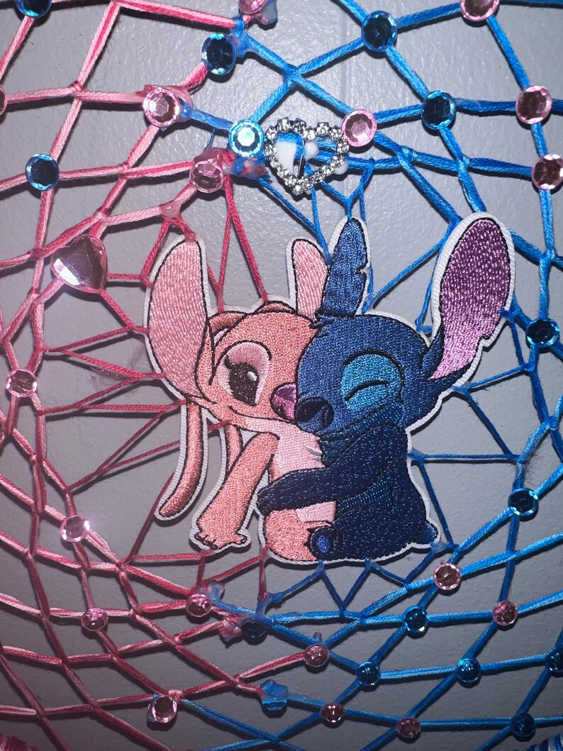 stitch angel love Dreamcatchers handmade valentines gift ‘12 rings afbeelding 6