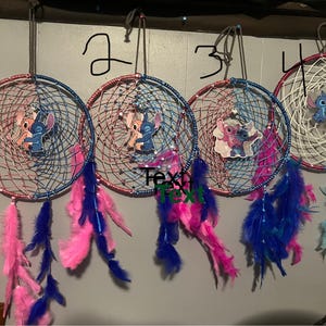stitch angel love Dreamcatchers handmade valentines gift ‘12 rings afbeelding 1