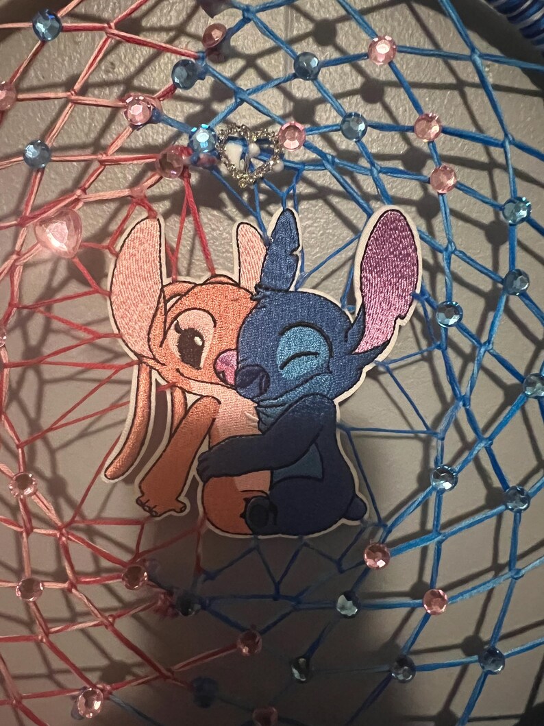 stitch angel love Dreamcatchers handmade valentines gift ‘12 rings afbeelding 5