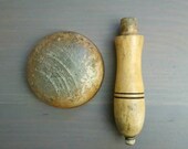 Characterful Vintage Darning Mushroom Treen detachable head ダーニングマッシュルーム