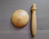 Vintage Darning Mushroom Treen detachable head ダーニングマッシュルーム