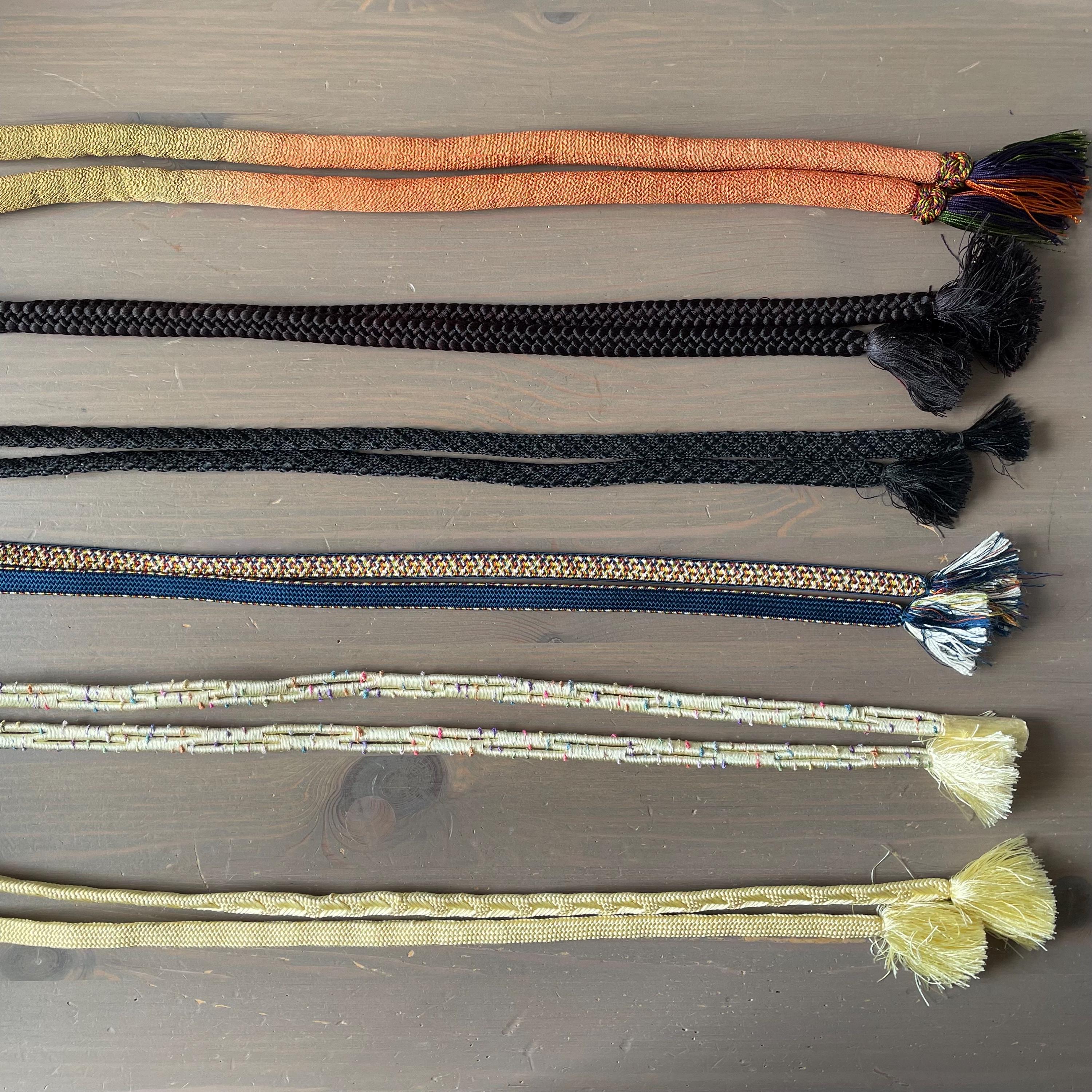 Vintage Japanese Obijime Himo for Kimono *Choose Your Style* 丸絎 平組 帯締め PalaceSeamstress dispatched from London Kumihimo 組紐