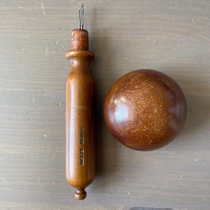 Wooden &quot;Betty Bland&quot; Wooden Darning Mushroom *Detachable Head* Sock Darner Darning Egg Sewing DIY Visible Mending also a Long Needle Holder