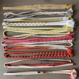 Vintage Japanese Obijime Kimono Tie String - Kumihimo Braided Cord Himo