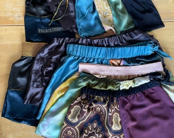 Quirky Gift: Pure Silk Shorts in a Bag made from Fashion House Dresses *FREE POSTAGE* choose your style