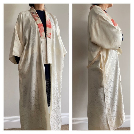 Relaxed-Fit Silk Kimono Dressing Gown with Pocket… - image 1