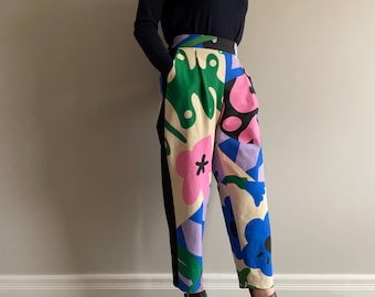 Älmhult: Diagonal Cotton Canvas Twill Trousers Oversized Look UK 8 /10 W29&quot; *Please read the description under Item Details*PalaceSeamstress