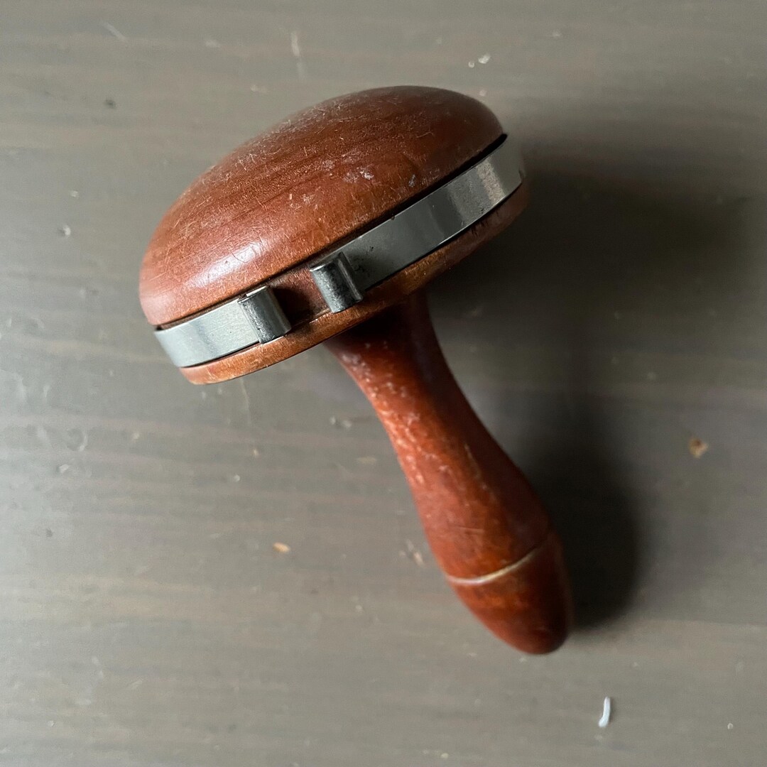 Vintage Wooden Darning Mushroom With Metal Band - Visible Mending - Etsy