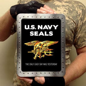 US Navy Seals Light Box Rectangle | Best Gift Navy Seals | Unique Military Gift, Veteran Gift, Patriotic Decor, US Navy Seal Holiday Gift