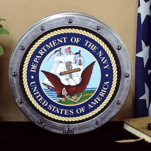 US Navy Light Box Circle | US Navy Officer Gift | Navy Military Wedding Gift, Patriotic Wall Decor Sign, US Navy Night Light, Holiday Gift