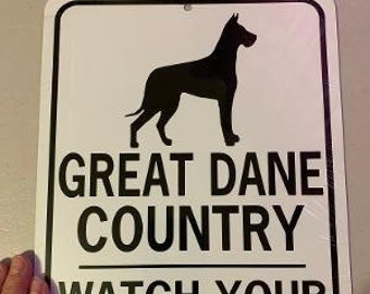 Great Dane    Funny Aluminum Yard Sign Designs