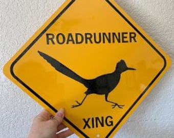 Roadrunner Xing  Aluminum Bird Crossing Sign