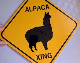 Alpaca Xing      Aluminum  Crossing Sign