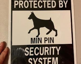 Miniatura Pinscher Min Pin Perro Divertido Aluminum Yard Sign Designs