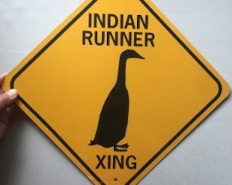 Indian Runner Duck Xing Sign Aluminum