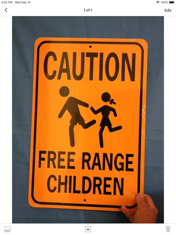 Caution Free Range Children Aluminum Drive Slowly Sign - Etsy