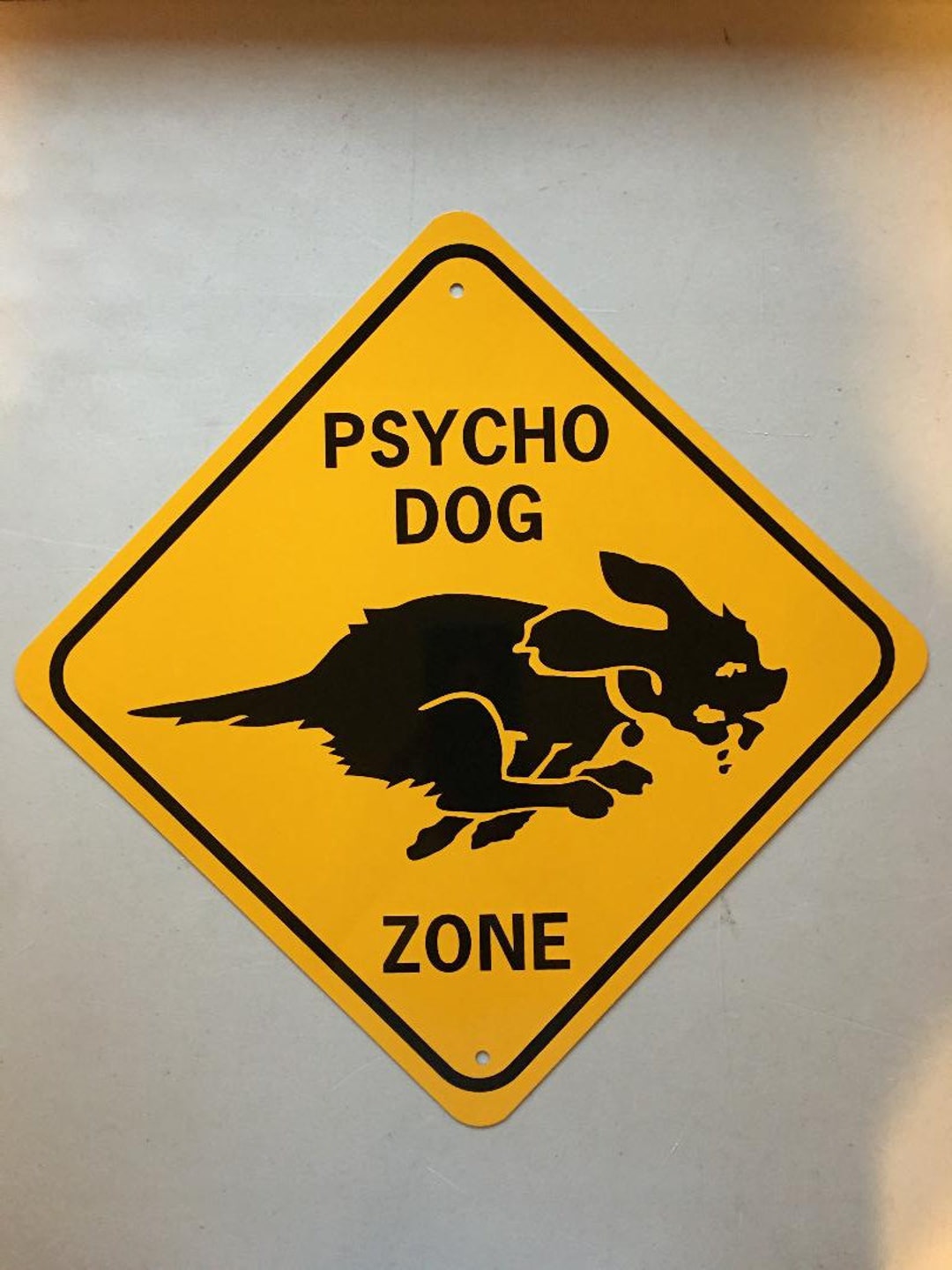 Psycho Dog Zone Funny Aluminum Sign - Etsy
