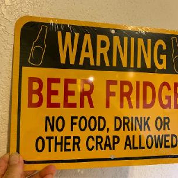 Beer Fridge Sign Etsy
