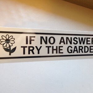 If No Answer Try The Garden 3x12 Zoll kleines Lustiges Aluminium Meter Schild