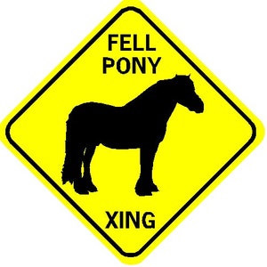 Signo de cruce de aluminio Fell Pony Xing