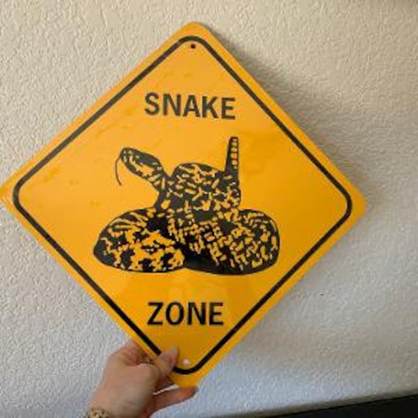 Snake Zone  Aluminum Rattlesnake Crossing Sign