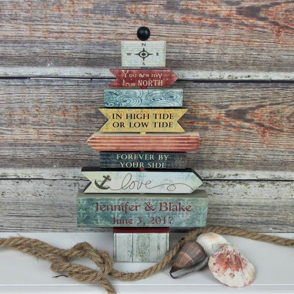 Boat theme nautical wedding sign wedding gift small tree