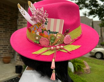 Embellished Wide Brim Fedora: Dressy Western Cowgirl Hat
