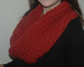 Cranberry Infinity Scarf/ Infinity Scarf/ Chunky Infinity Scarf/ Chunky Scarf