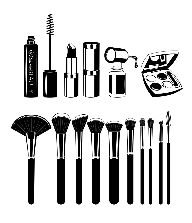 Download Make Up Brushes and cosmetic SVG Beauty salon set | Etsy