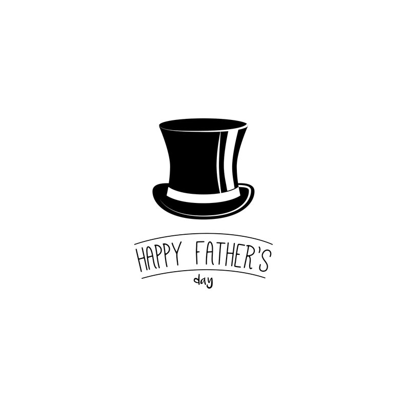 Download Father day card SVG Top hat Dad greeting Tall hat | Etsy