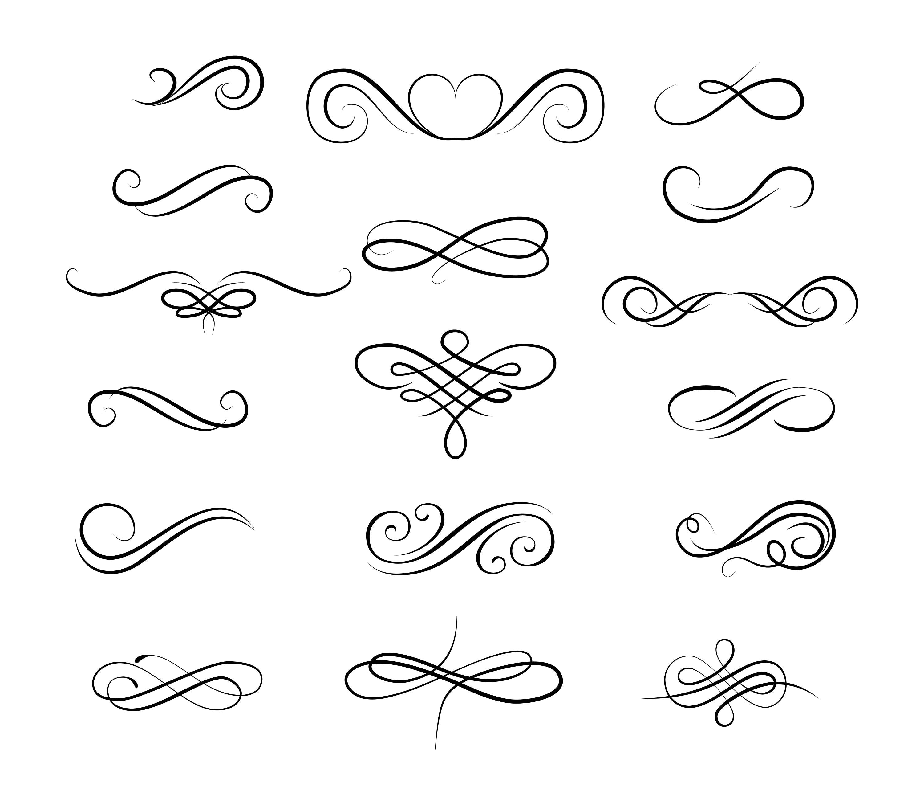 Download Swirls element SVG Vintage and filigree decoration Swirly | Etsy