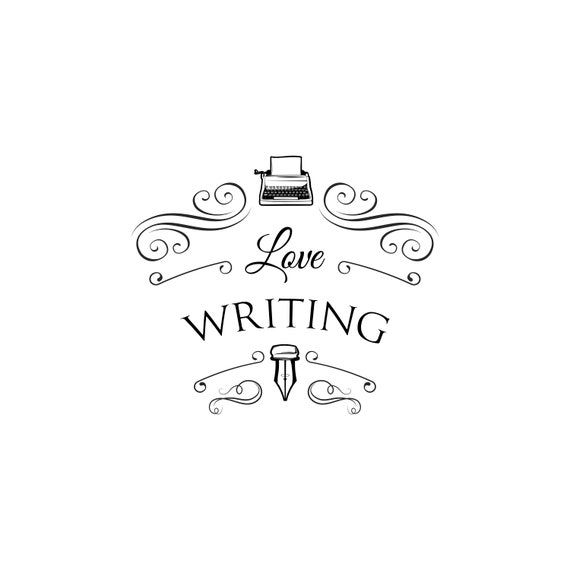 Download Writer Label Svg Typewriter Vintage Pen Swirls Etsy