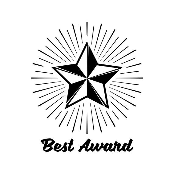 Star In Beams Award Icon Svg Winner Reward Logo Vector Etsy