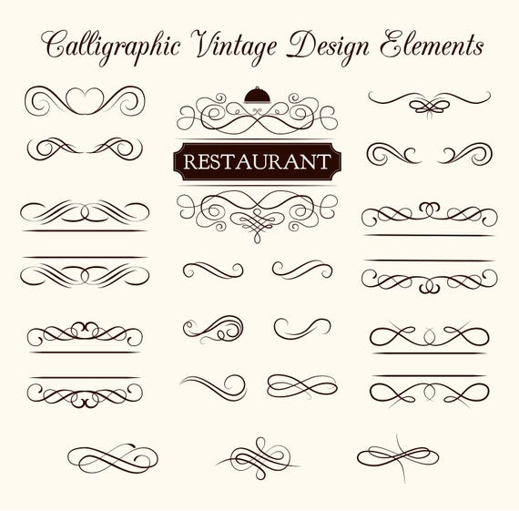 Download Ornate Frames Svg Scroll Element Svg Restaurant Etsy